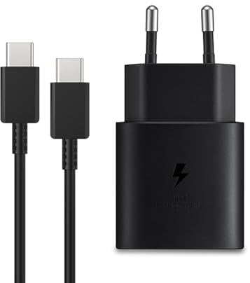25W USB C Ladegerät Schnellladegerät mit Ladekabel für Samsung Galaxy S25 S24 S23 S22 S21 S20 A54 A34 A23 A15 A14 Z Fold Flip6 5 und andere Handy, Fast Charger Adapter Netzteil mit Schnellladekabel