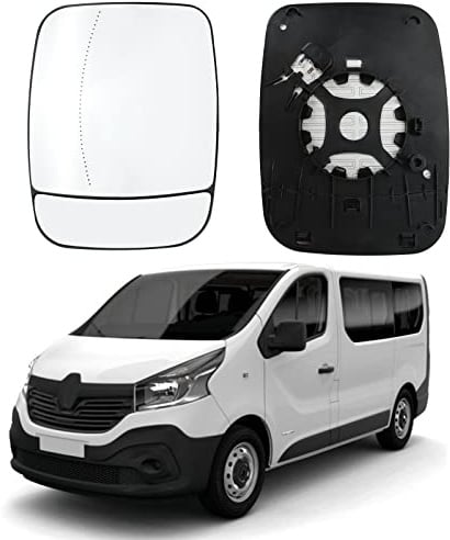 Spiegelglas Ersatz für Renault Trafic 2014-2019 / NV300 2016-2019 / Vivaro B 2014-2019 / Talento 2016-2019, Außenspiegel Glas Asphärisch, Verstellbar Geeignet Umkehrlinse Rückfahrglas Spiegel (Links)