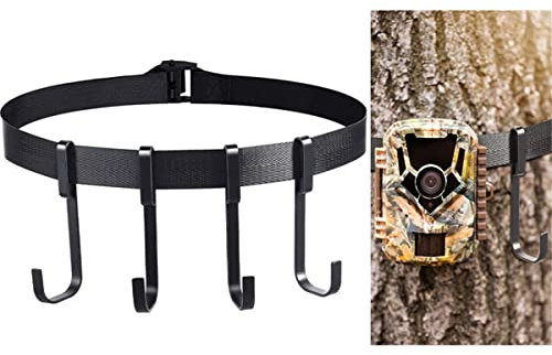 scosao Tree Stand Lashing Straps Multi-Hook Holder, Strap Fastening on The Tree Mounting for Jagd- und Überwachungskamera Tree Assembly Draußen Camping Zubehör