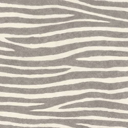 Rasch Tapete 751734 - Vliestapete mit Zebra-Muster in Grau-Weiß, Animal Print Tapete aus der Kollektion African Queen III
