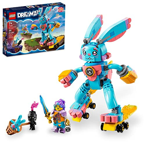 LEGO DREAMZzz Izzie and Bunchu The Bunny 71453 Building Toy Set, 2 Ways to Build Bunchu The Bunny, Includes Grimspawn and Izzie Minifigure, Gift for Kids Ages 7+ and Fans of DREAMZzz Show