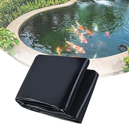 Bâche D'étang Liner Bassin Exterieur - 2x3m 4.5x8m 6x6m 8x10m 10x15m 12x12m Membrane imperméable noir Revêtement pour étang extérieur Bassin de Poissons ( Color : 0.12MM Thick , Size : 2.5x5m/8x16.5ft
