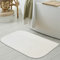 Designer Duschvorleger-Teppich • Ecken abgerundet & rutschfest • in Creme, 80x120 cm