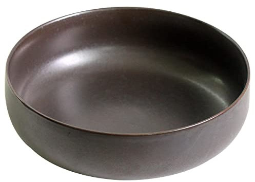 Olly & Rose Oxford - Cuenco grande de cerámica de 26 cm, para ensalada, cuenco decorativo para servir cocina y mesa de café, cerámica negra, cuenco extragrande para pasta