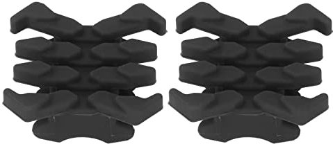 Drfeify Rubber Bow Wurfarme Vibrationsdämpfer, 1 Paar Dämpfer in Krabbenform Stabilisator für Compoundbogen mit Geteilten Gliedmaßen (Schwarz) Bogenschießen-Zubehör