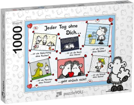 puzzleYOU: Puzzle 1000 Teile „Jeder Tag ohne Dich… geht einfach Nicht!“