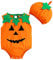 Halloween Kostüm Kürbis Kinder Mädchen Jungen,Neugeborenes Baby Fotografie Requisiten Karneval Fasching Party Säugling Jumpsuits Reißverschluss Faschingskostüm Kürbiskostüm Kinderkostüm Niedlichen