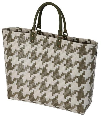 Handed By Shopper Mayfair Olive Champagner Tasche Korb Schulter Henkel Hand L