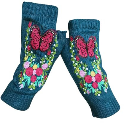 HANXIULIN Wärmer für Frauen Winter Armstulpen Warm Stulpen Thermal Armwärmer Armstulpen Fingerlose Handschuhe Pulswärmer Thermo Handschuhe