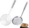 Espumadera con Malla, 2 Piezas Acero Inoxidable Espumadera, Colador de Alimentos para Cocina, Coladores Acero Inoxidable, Colador para Freír, Fina Espumadera con Colador, para Residuos Filtración