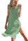 CUPSHE Damen Bikini Cover Up Crochet Strandkleid V Ausschnitt Ärmellos Lochmuster Sexy Strandponcho Sommer Beach Midi Dress Hellgrün M