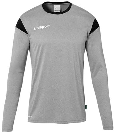 uhlsport Unisex Squad 27 Langarm Trikot, Dark Grau Melange/Schwarz, M EU