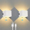 WRMING Lot de 2 appliques murales sans fil avec détecteur de mouvement - Lampe murale d'intérieur sans fil - Batterie intérieure - Blanc chaud - Blanc chaud