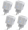 Alexa Steckdose, YNF Smart Steckdosen 16A, Einfache Einrichtung mit One Voice Command, Sprachsteuerung & Timer, Smart Home Steckdose funktioniert mit Alexa, 4er Pack