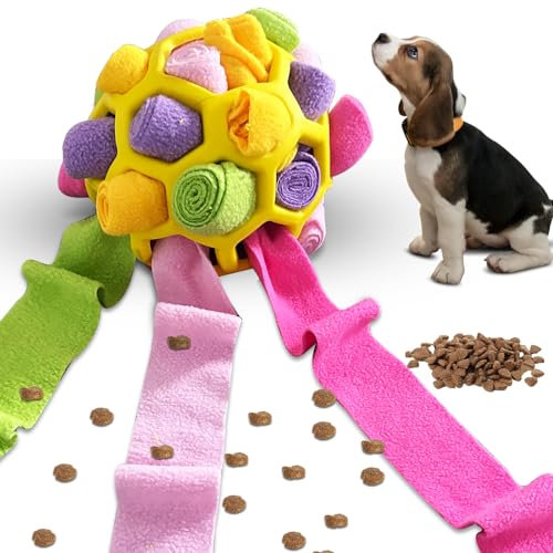 Schnüffelball für Hunde,Schnüffelteppich für Hunde Gegen Langeweile und Geistige Anregung,Sniffle Leckerli für Kleine Mittelgroße Hunde Haustier (Süssigkeiten Farben)
