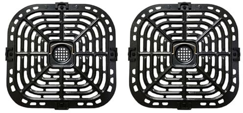 Fivetwofive 2X Air Fryer Grill Plate for Instants Plus 6QT Air Fryers, Upgraded Square Grill Pan Tray Replacement Parts
