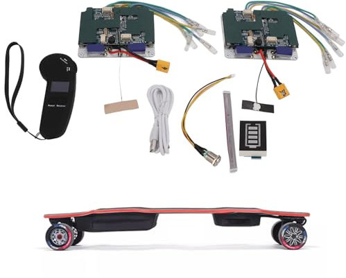 HERCHR Elektro-Skateboard-Motor-Controller-Kit, Fernbedienung, Elektrischer Allrad-Scooter-Controller, Riemenmotorantrieb, 10S-Steuerplatinen-Zubehör