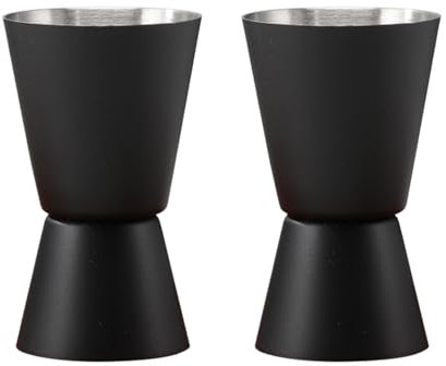 2 Stück Messbecher, Cocktail-Messbecher, Messgeräte, Cocktailgläser, Edelstahl-Cocktail-Zubehör, Bar-Party-Mini-Messbecher