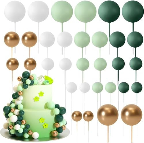 LGWJHCY Cake Decoration Balls,32 PCS Mini Balloons Cake Topper Balls Cake Decoration Cake Decoration for Wedding Party Baby Shower Birthday Cake Decorating