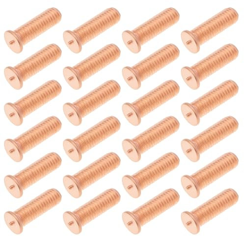 YINETTECH 200 Piezas M5x16 Acero Al Carbono Chapado en Cobre Punto de Soldadura Tornillo de Soldadura de Cobre Chapado Punto de Soldadura Perno de Clavo O Descarga de Condensador