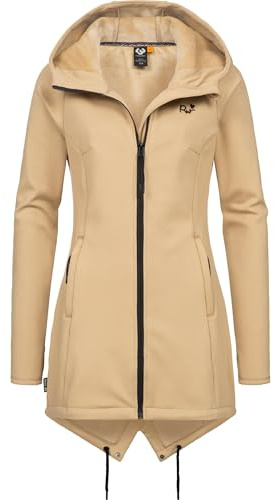 Ragwear Damen Kurzmantel Softshellmantel mit super kuscheligem, warmem Fleece-Innenfutter Wingi YOUMODO XS-3XL