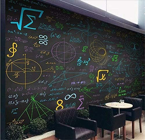 XLMING Mode Mathe Kreidetafel Farbe Kreide 3D Tapeten Home Esszimmer Sofa Schlafzimmer Wohnzimmer TV Hintergrund-430cm×300cm