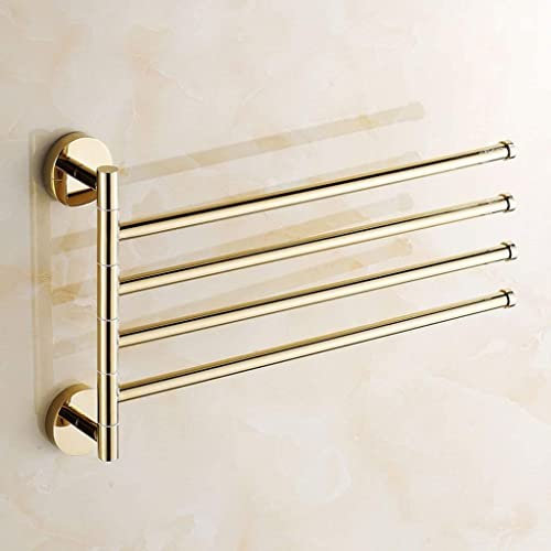 MKAK Handtuchhalter, Schwenkbad Vier Stange Modern Kupfer Hardware Zubehör Handtuchleiste Bad Handtuchstange