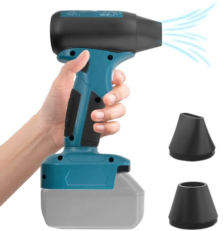 Compressed Turbo Blower for Makita 18V Battery, Jet Violent Fan 4-Speed Max 130000RPM Wireless High Speed Handheld Fan for Air Duster Cleaner, Keyboard Cleaning, Drying, Leaf Blower, BBQ