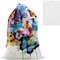 Bolsa de lavandería grande de malla con diseño de salpicaduras de tinta colorida, hermosas mariposas, organizador de ropa sucia con cierre de cordón, cesta de lavandería de 24 x 35 pulgadas