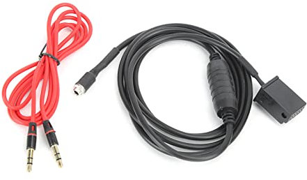 KLLJRFW Car AUX Input Adapter Cable Audio Music Interface Adapter Compatible with Z4 E85 X3 E83 X5 E53 E39 E60 E61 E63 E64 Female 3.5mm Jack