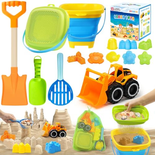 Collapsible Beach Sand Toys for Kids, Sandbox Toys Summer Travel Essentials