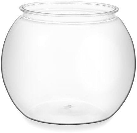 BUGUUYO Aquarium rundes Fischglas tragbares Fischglas Kunststoff für Zuhause und Büro Dekoration