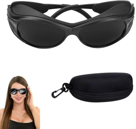 PHPHIXI Solarium Brille,IPL 200-2000nm UV schutzbrille,Infrarot Schutzbrille,Schutzbrille Rotlichtlampe für Rotlichttherapie IPL Haarentfernung Laser Kosmetologie