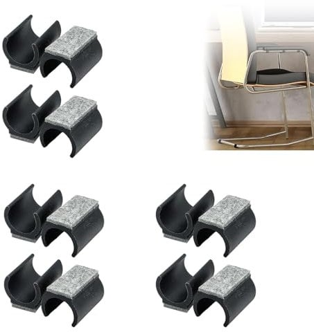 TRLREQ 12 Stück Stuhlgleiter Freischwinger Möbelgleiter Filz für Schwingstühle Ø 24-25 mm für Freischwinger Stühle Schützen Fliesenböden