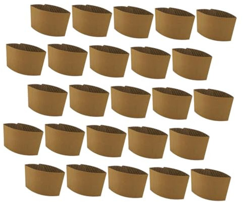 VALICLUD 25stücke Isolierhüllen Für Kaffeebecher Robuste Hitzebeständige Pappmanschetten Für Heiße Getränke Geeignet Für Kaffee Tee Und Heiße Für Außenbereich Flaschenkosmetik