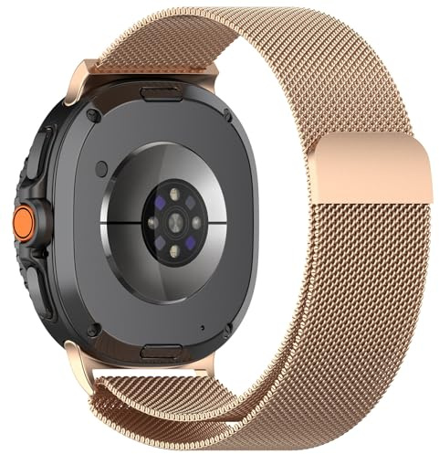 PaceBid Metallo Cinturino per Samsung Galaxy Watch 8 (40mm 44mm), Inossidabile Acciaio Metallo Magnetico Bracciale Cinturino di Ricambio per Samsung Galaxy Watch 8 Classic 46mm 2025 - Oro rosa