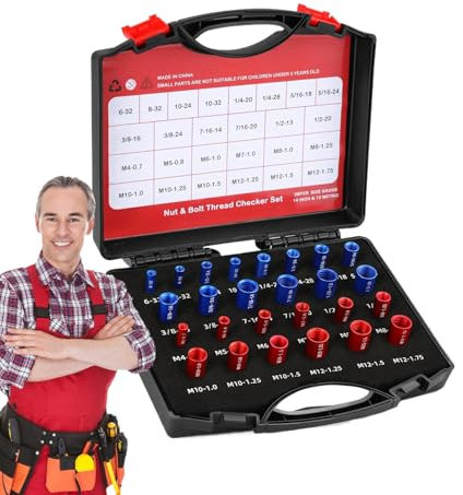 Strumento di misurazione per viti per meccanici, idraulici, elettricisti, strumento di misurazione per dispositivi di fissaggio e riparazione auto