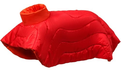 RUFFWEAR Palisades Schlafponcho, tragbarer Hundeschlafsack, mittelgroße Hundemantel, leichte Haustierjacke für Camping & Winterwärme, rote Johannisbeere, Größe M