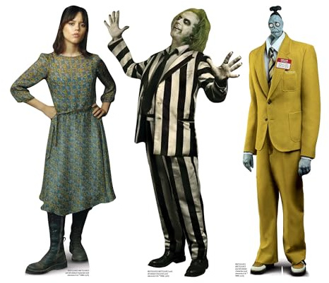 Star Cutouts SC4728 Beetlejuice Beetlejuice Shelf Top Pack – 30cm Mini Cardboard Cutouts for Fans, Displays & Gifts