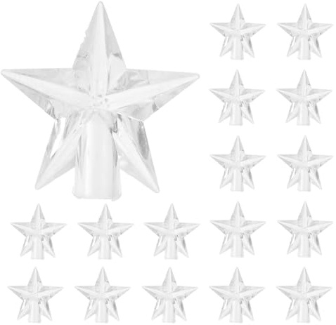 BESPORTBLE 100 Stück Sternförmige LED Lampenschirme aus Kunststoff Robuste Fünf punkt stern Lampenabdeckungen für Lichterketten Zubehör Einfache Montage Dekoration für Zuhause Party Festival