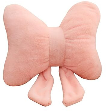 Xiyocadt Bow Throw Pillow Weiches Pelziges Schleifen Design Flauschiges 3D Schleifenkissen Kuscheliges Zierkissen FüR Bett Und Couch Hergestellt Aus Hochwertiger Baumwolle (30cm,Rosa)