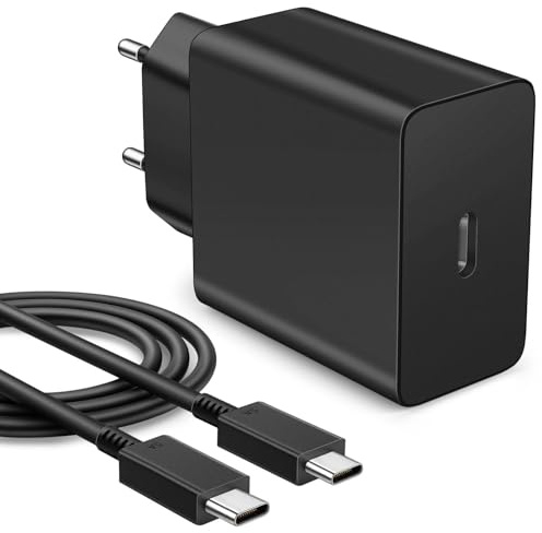 Cargador rápido USB C 60 W para Samsung Galaxy S26 Ultra A56 A36 A17, Negro | Cargador súper rápido USB tipo C con Cable USB C 5A 1 metro para iPhone 17e 16 air/Pixel/Galaxy A26 A16 5G Z Flip7 FE Tab S10