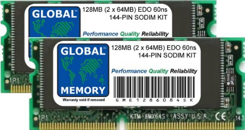 128 MB (2 x 64 MB) 60 ns 144 EDO SODIMM Memory RAM Kit für Laptops/notebooks