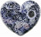 Safety Mosaik Platte Eisglas Blau-Silber-Rosa 15x20cm