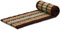 livasia Rollmatte Rollmatratze S schmal - 200x50x4,5cm - Gästebett Gästematratze 1 Person mit Muster, Reisebett Kofferraum outdoor, Thaimatte Kapok für Garten Balkon handgefertigt (Braun)