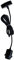 Tibelec 772020 Suspension Métal Fil Tissu E27 Noir
