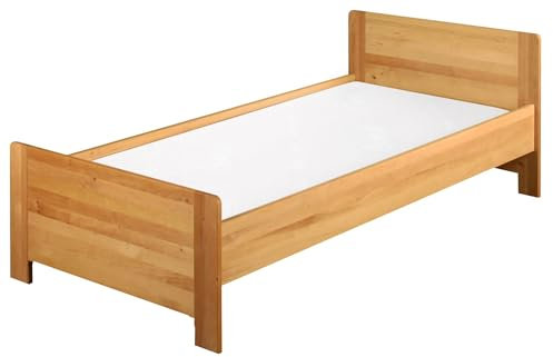 BioKinder Kinderbett Jugendbett Einzelbett Niklas metallfrei aus zertifiziertem Massivholz Erle 90x200 cm