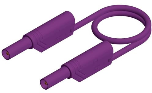 Aderendhülsen von Sicherheit [Stecker A Leiste 4 mm – Stecker A Leiste 4 mm] 2.00 m violett SKS Hirschmann MLS WS 200/2 5 VI