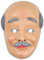 NET TOYS Großvatter Gesichtsmaske Opa Maske Alter Mann Maske Opamaske Grandpa Karnevalsmaske Karnevalsmaske Faschingsmaske