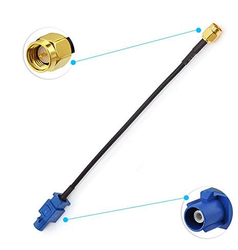 Eightwood GPS Antenne Adapter Fakra C auf SMA Stecker Pigtail Kabel RG174 15cm 6inch für Auto DVR GPS Modul Tracking Antenne GPS Navigation System GPS Receivers MEHRWEG